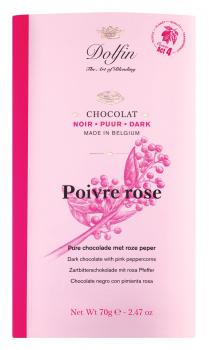 Dolfin Zartbitterschokolade mit Rosa Pfefferbeeren